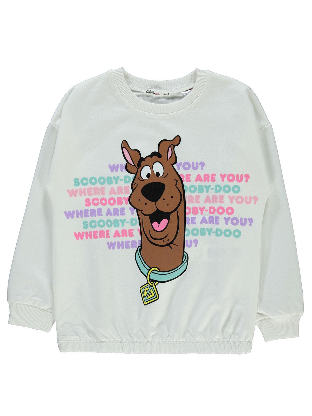 Scooby Doo Kız Çocuk Sweatshirt 6-9 Yaş Ekru
