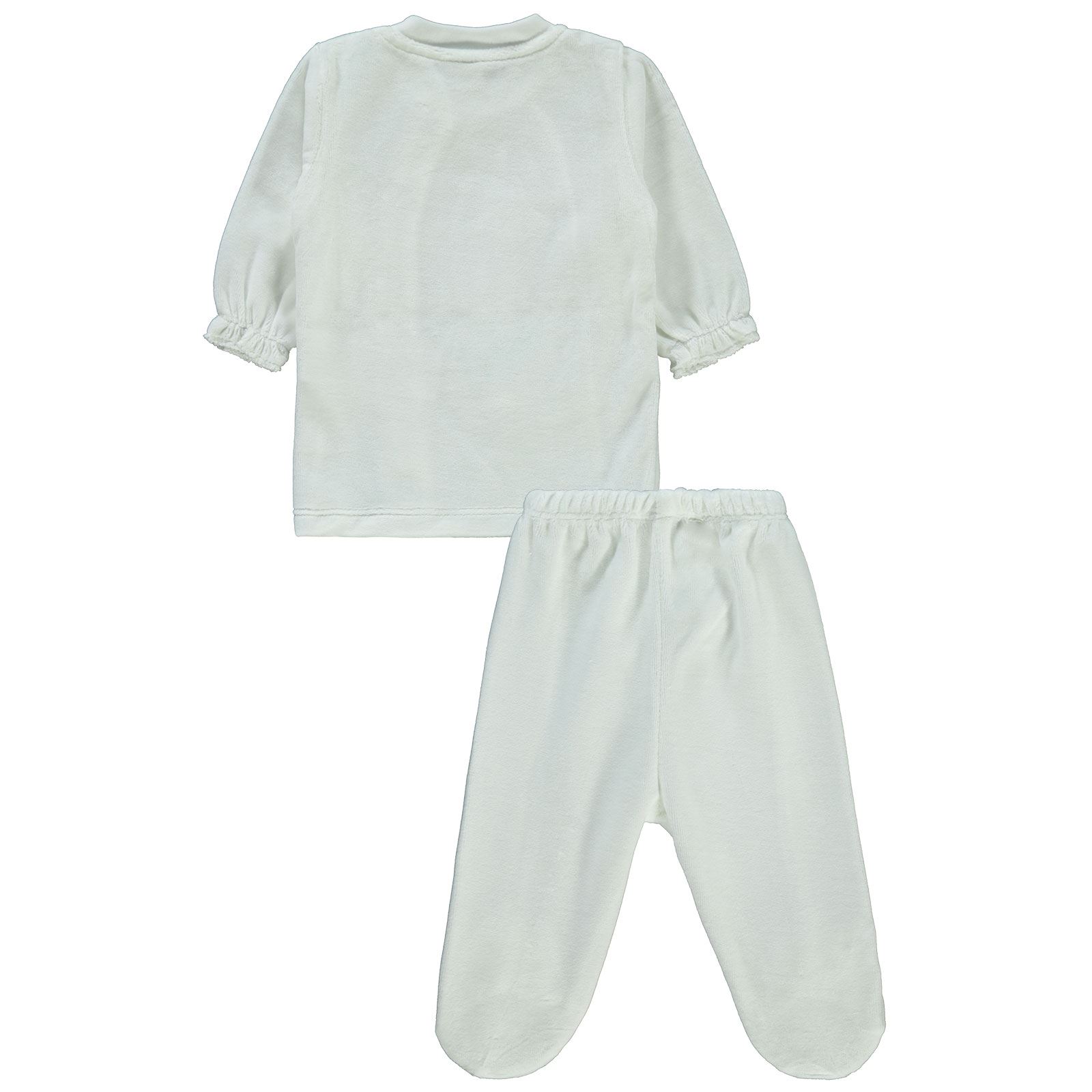 Civil Baby Kız Bebek Pijama Takımı 1-6 Ay Ekru