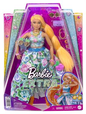 Barbie Extra Fancy - Çiçekli Kostümlü Bebek Yeşil 