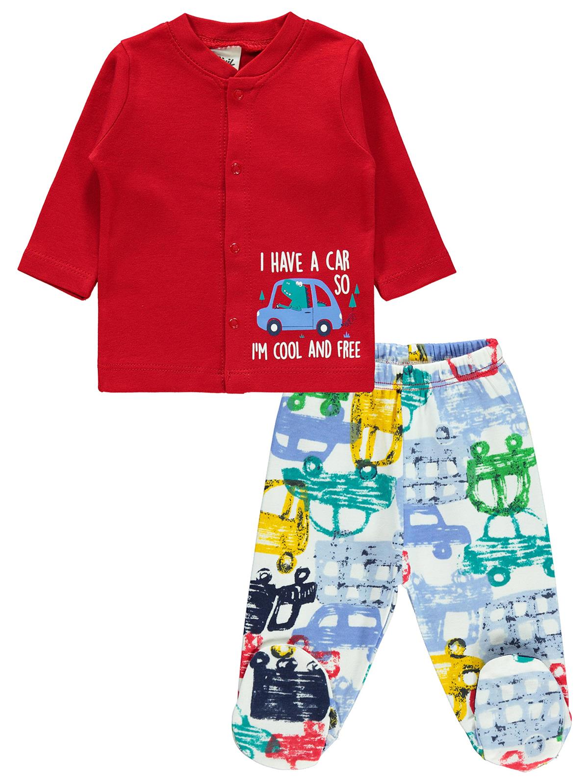 Civil Baby Erkek Bebek Pijama Takımı 1-6 Ay Kırmızı