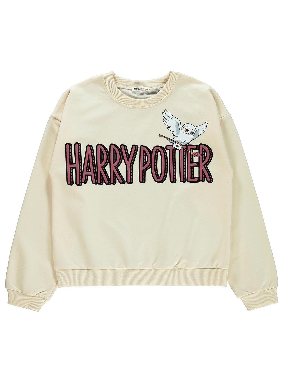 Harry Potter Kız Çocuk Sweatshirt 10-13 Yaş  Fil Dişi