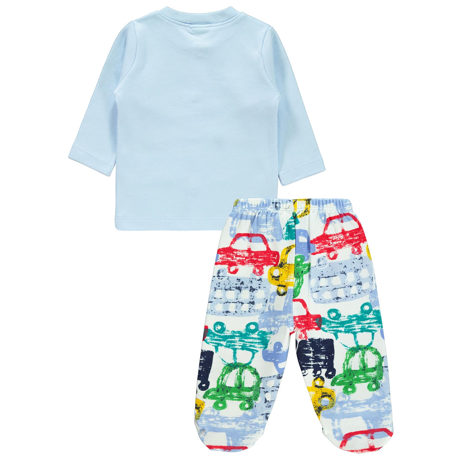 Civil Baby Erkek Bebek Pijama Takımı 1-6 Ay Mavi