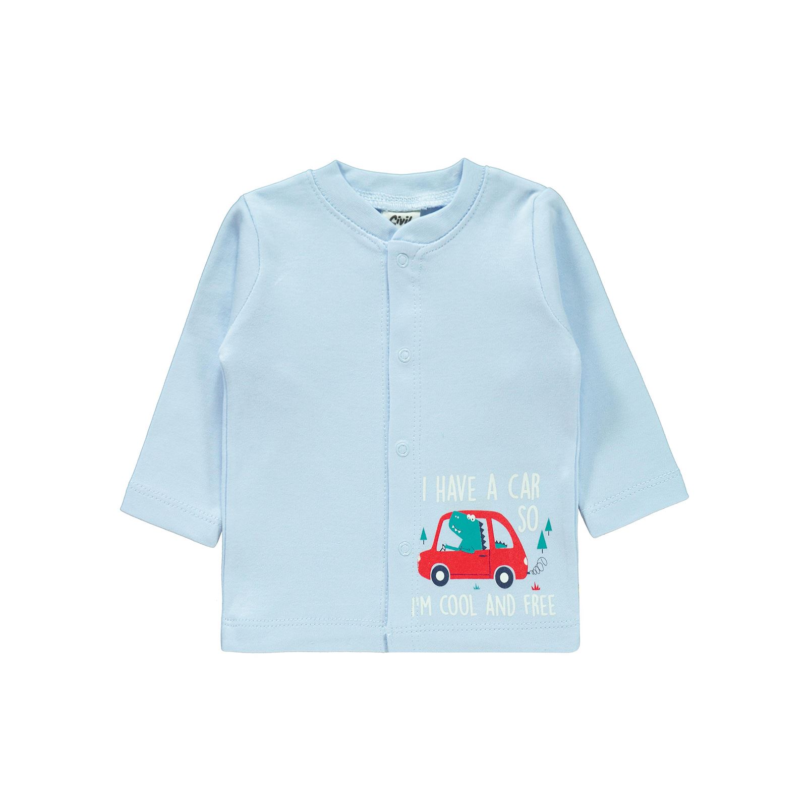 Civil Baby Erkek Bebek Pijama Takımı 1-6 Ay Mavi