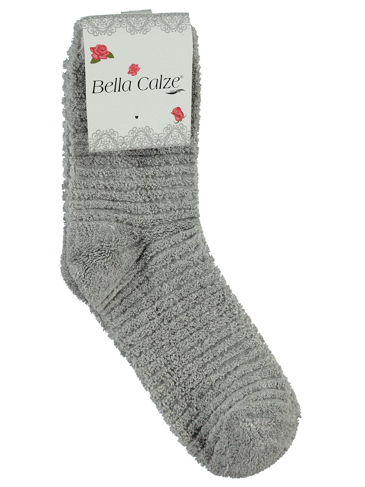 Bella Calze Kız Çocuk Ters Havlu Soket Çorap 36-40 Numara Gri