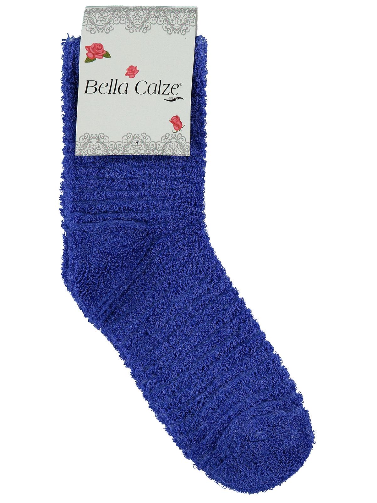 Bella Calze Kız Çocuk Ters Havlu Soket Çorap 36-40 Numara Saks Mavisi