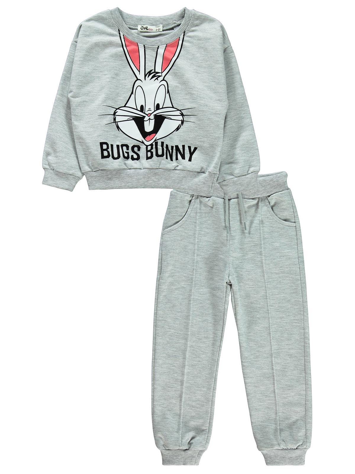 Bugs Bunny Kız Çocuk Eşofman Takımı 2-5 Yaş Karmelanj