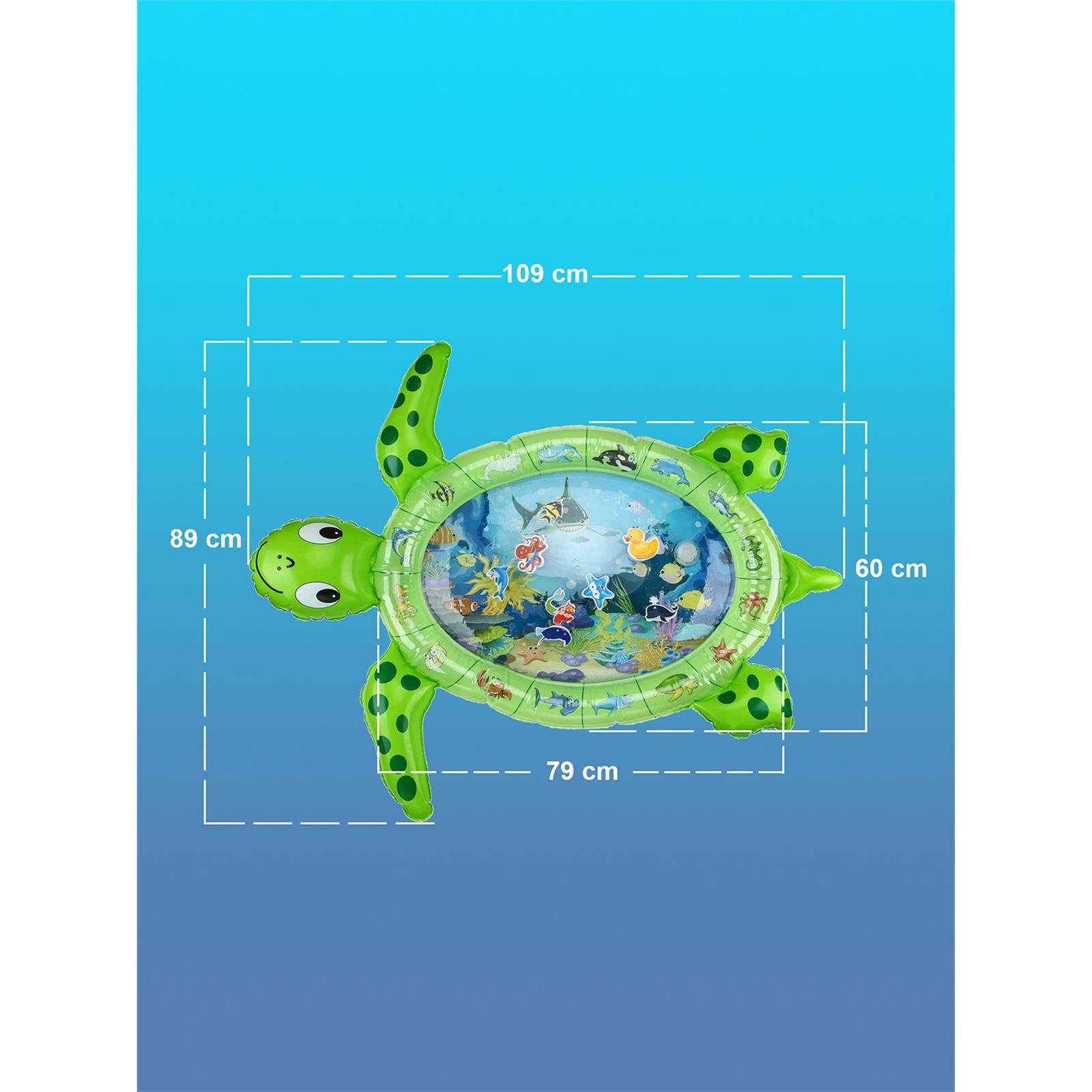Elfobaby Turtle Bebek Su Oyun Matı (Jumbo) Yeşil