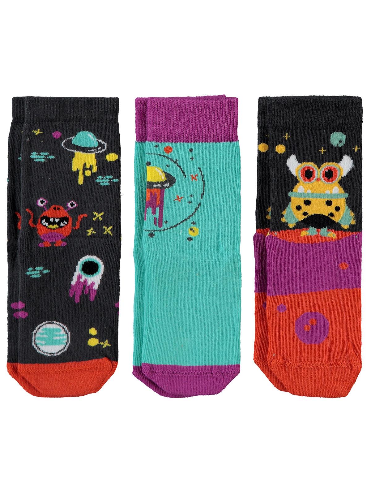 Civil Socks Kız Çocuk 3'lü Soket Çorap 2-11 Yaş Mint Yeşili