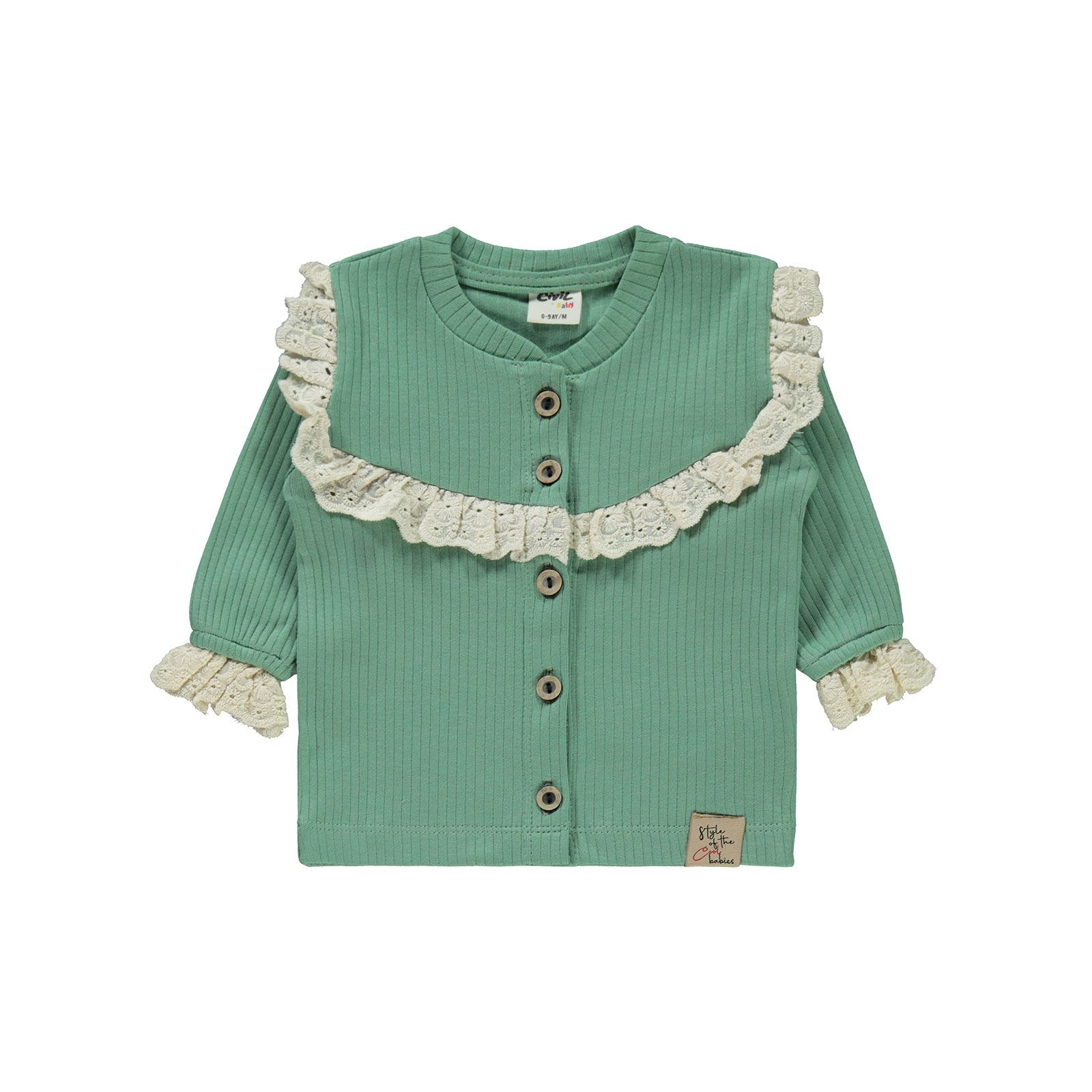 Civil Baby Kız Bebek Pijama Takımı 6-18 Ay Mint Yeşili