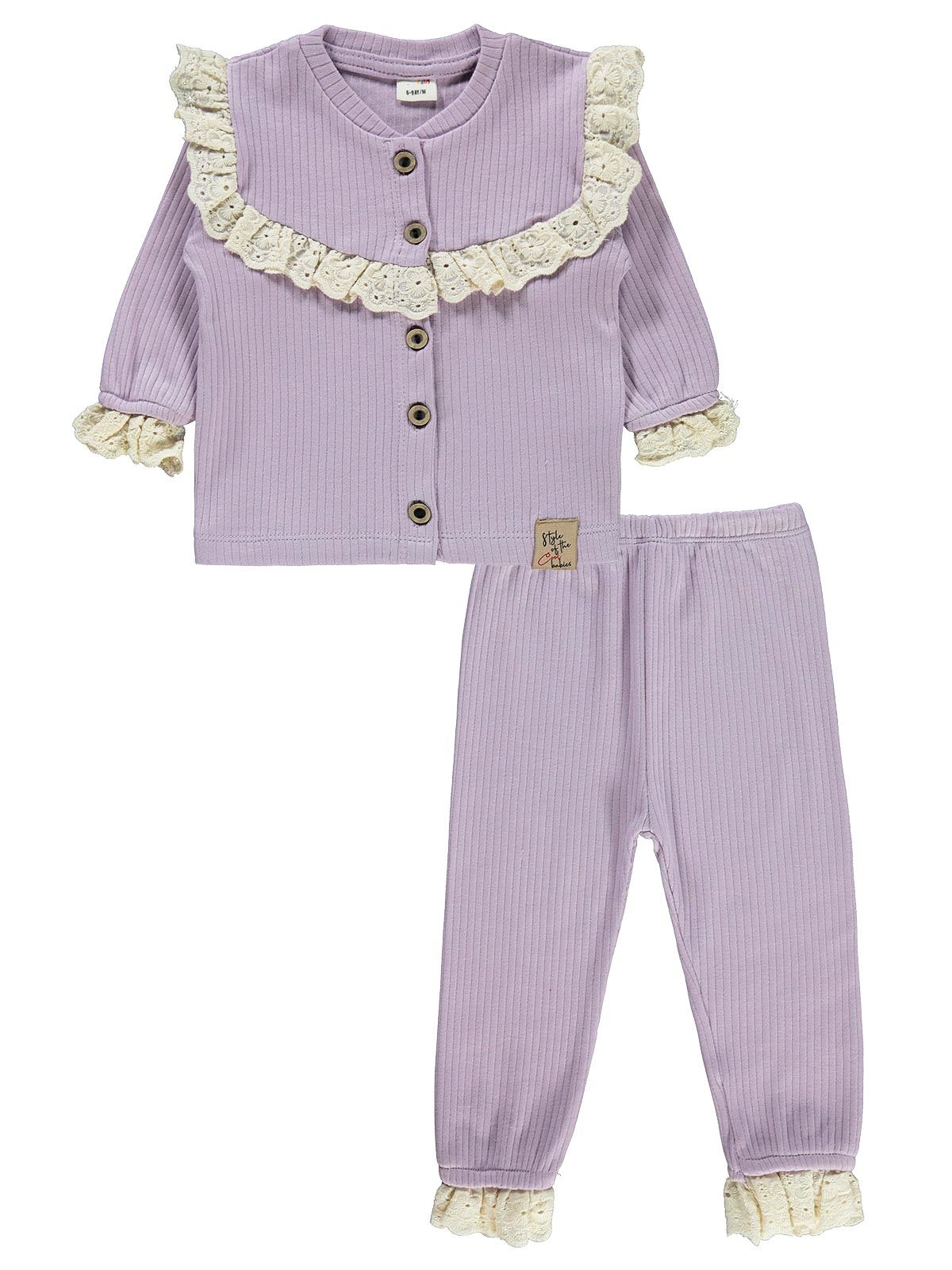 Civil Baby Kız Bebek Pijama Takımı 6-18 Ay Lila