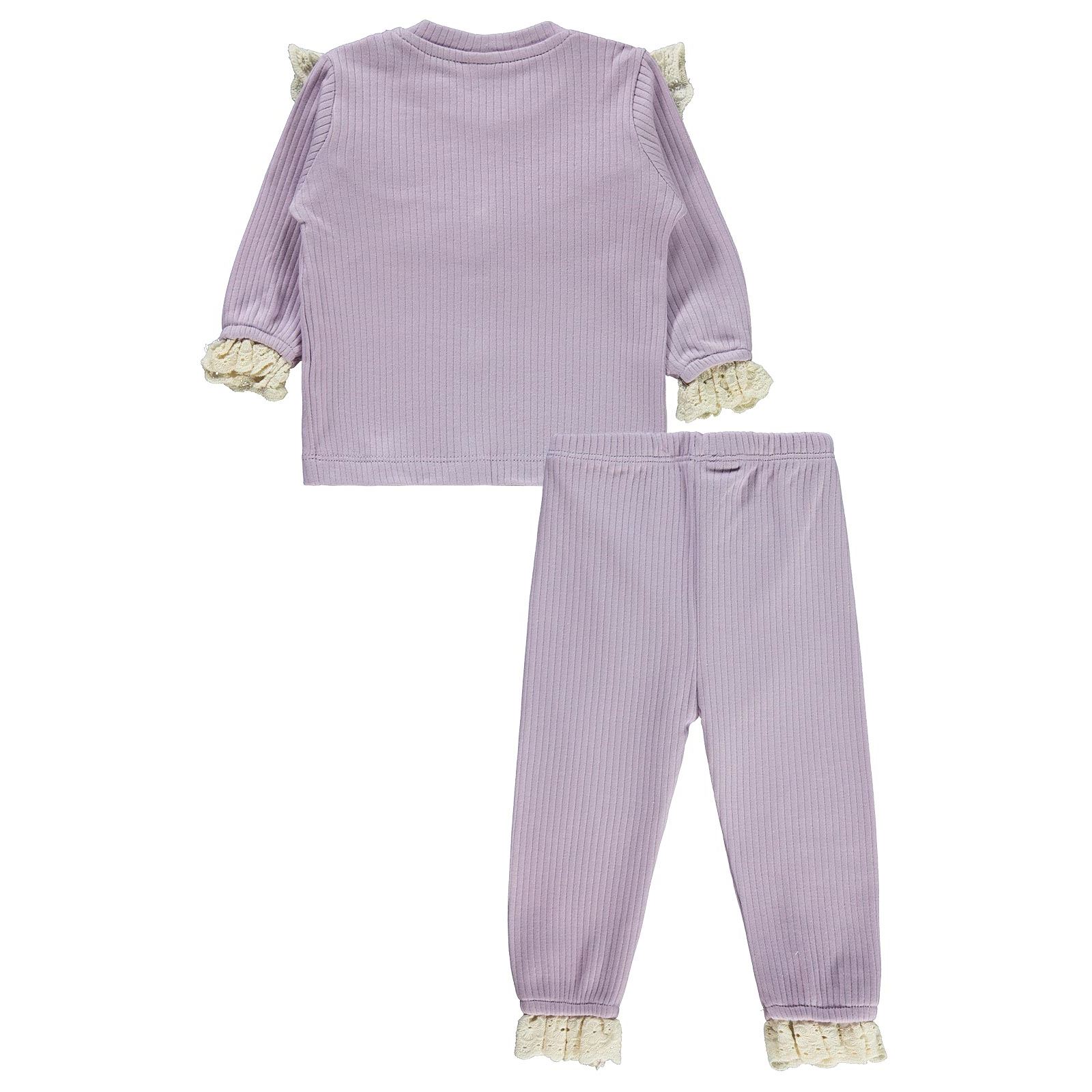 Civil Baby Kız Bebek Pijama Takımı 6-18 Ay Lila
