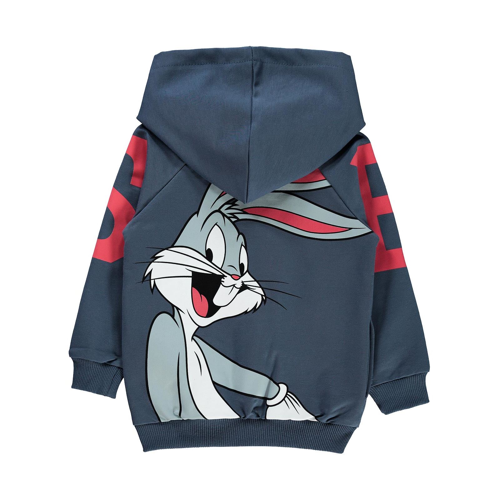 Bugs Bunny Kız Çocuk Kapüşonlu Hırka 2-5 Yaş Mavi
