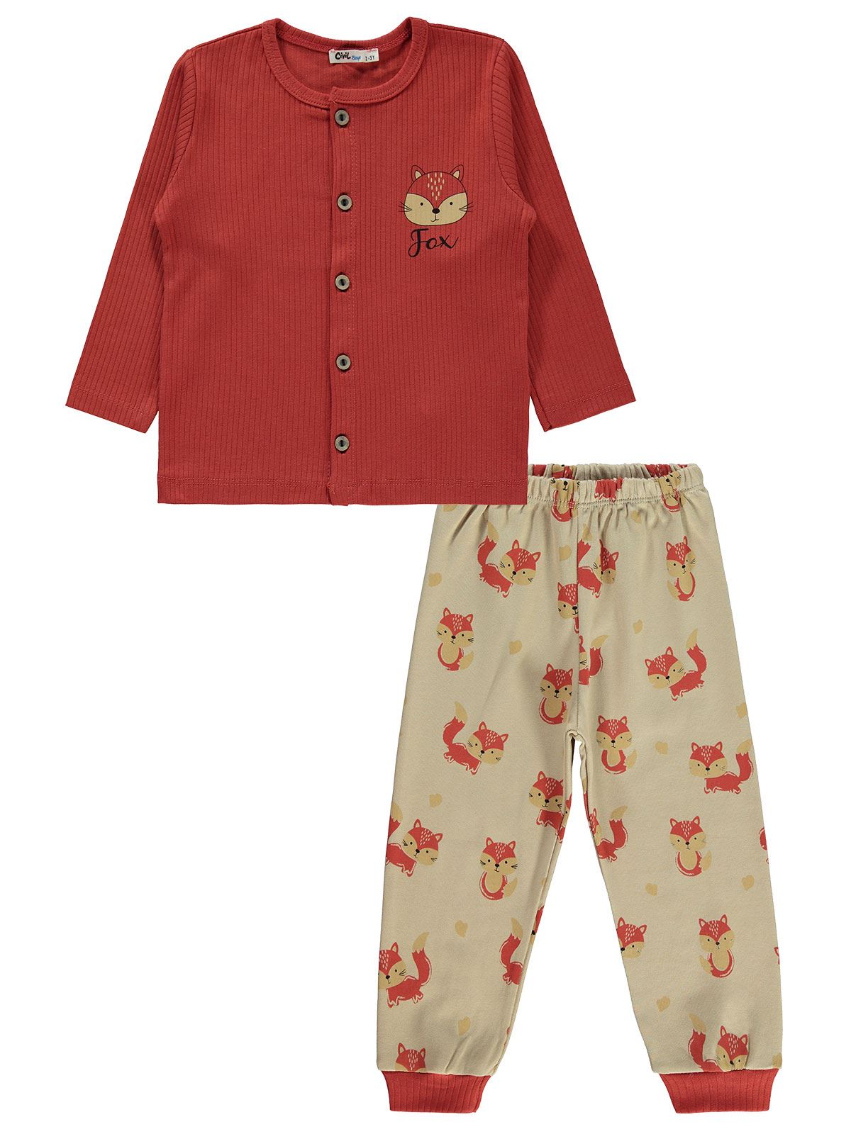 Civil Boys Erkek Çocuk Pijama Takımı 2-5 Yaş Kiremit