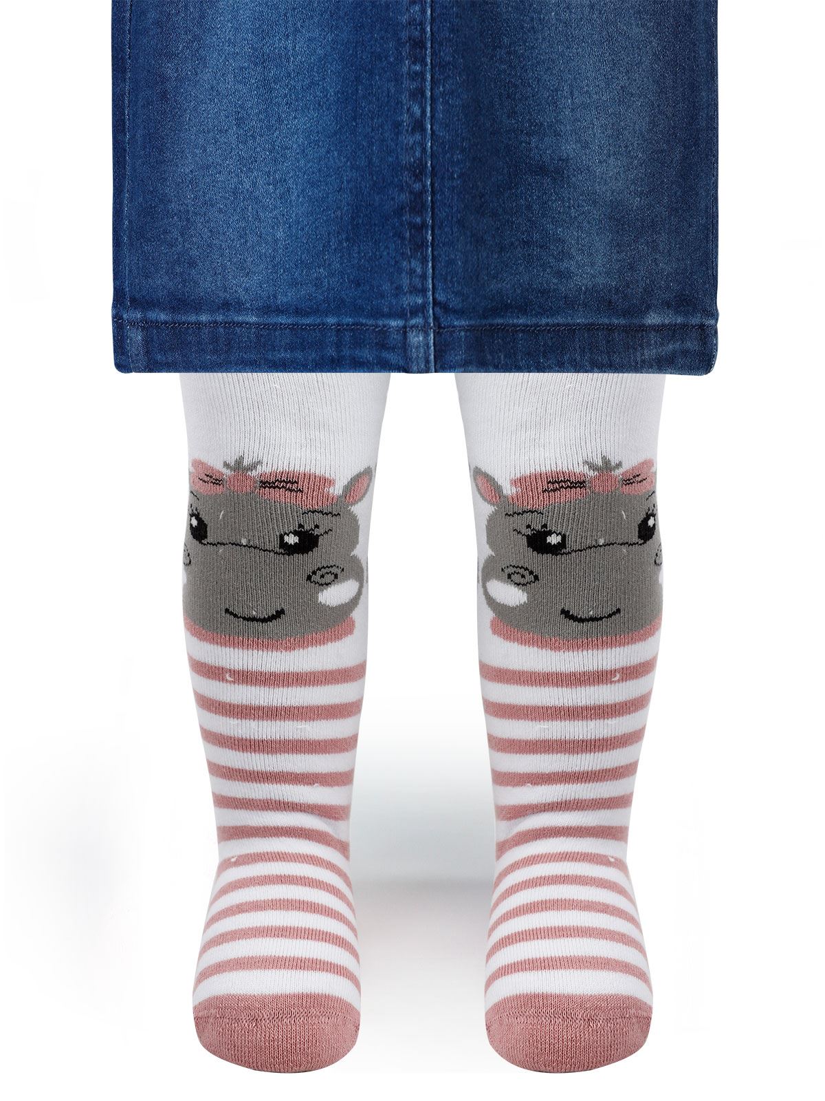 Civil Baby Kız Bebek Havlu Külotlu Çorap 0-18 Ay Gül Kurusu