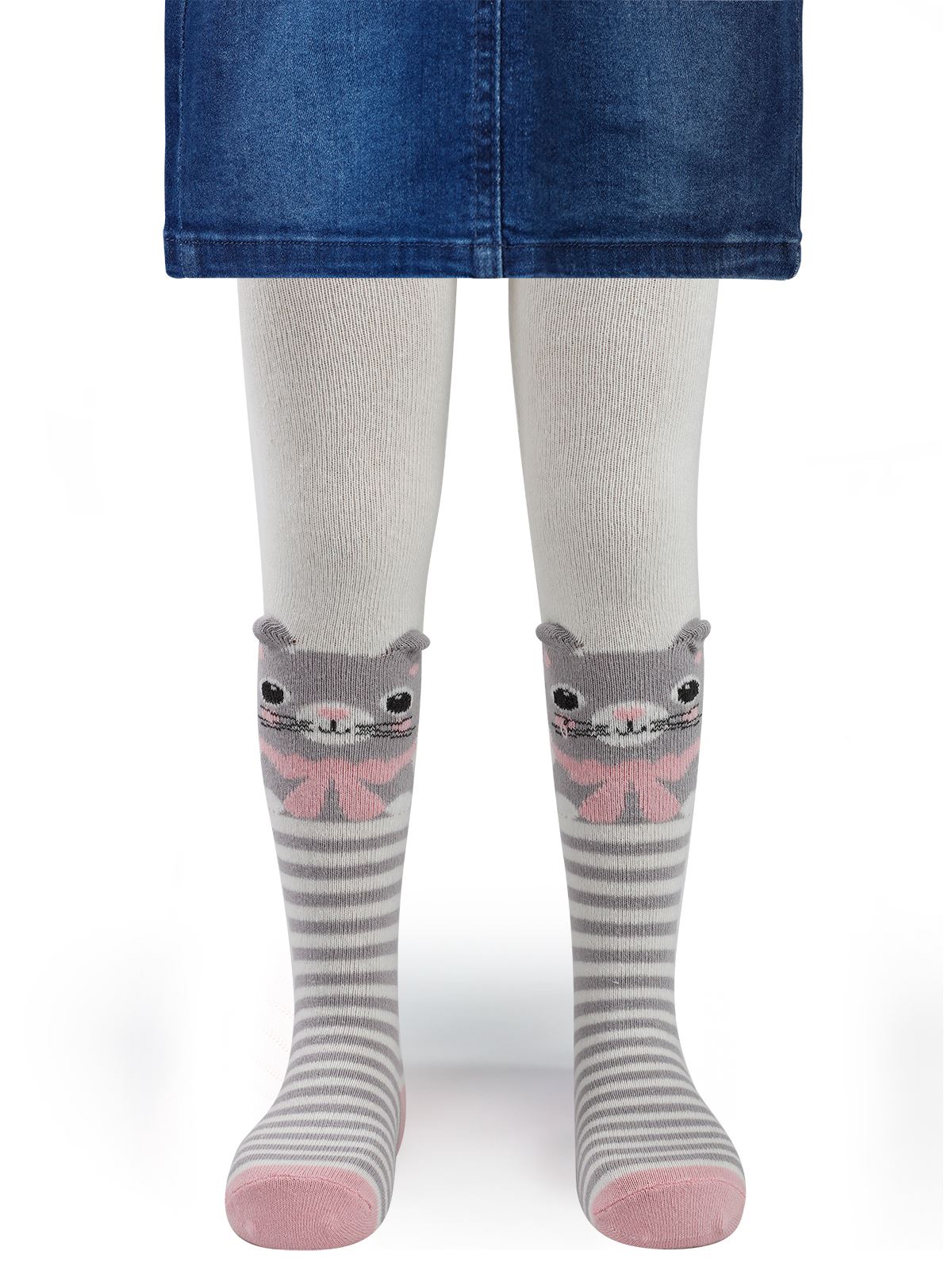 Katamino Kız Çocuk Külotlu Çorap 1-8 Yaş Ekru