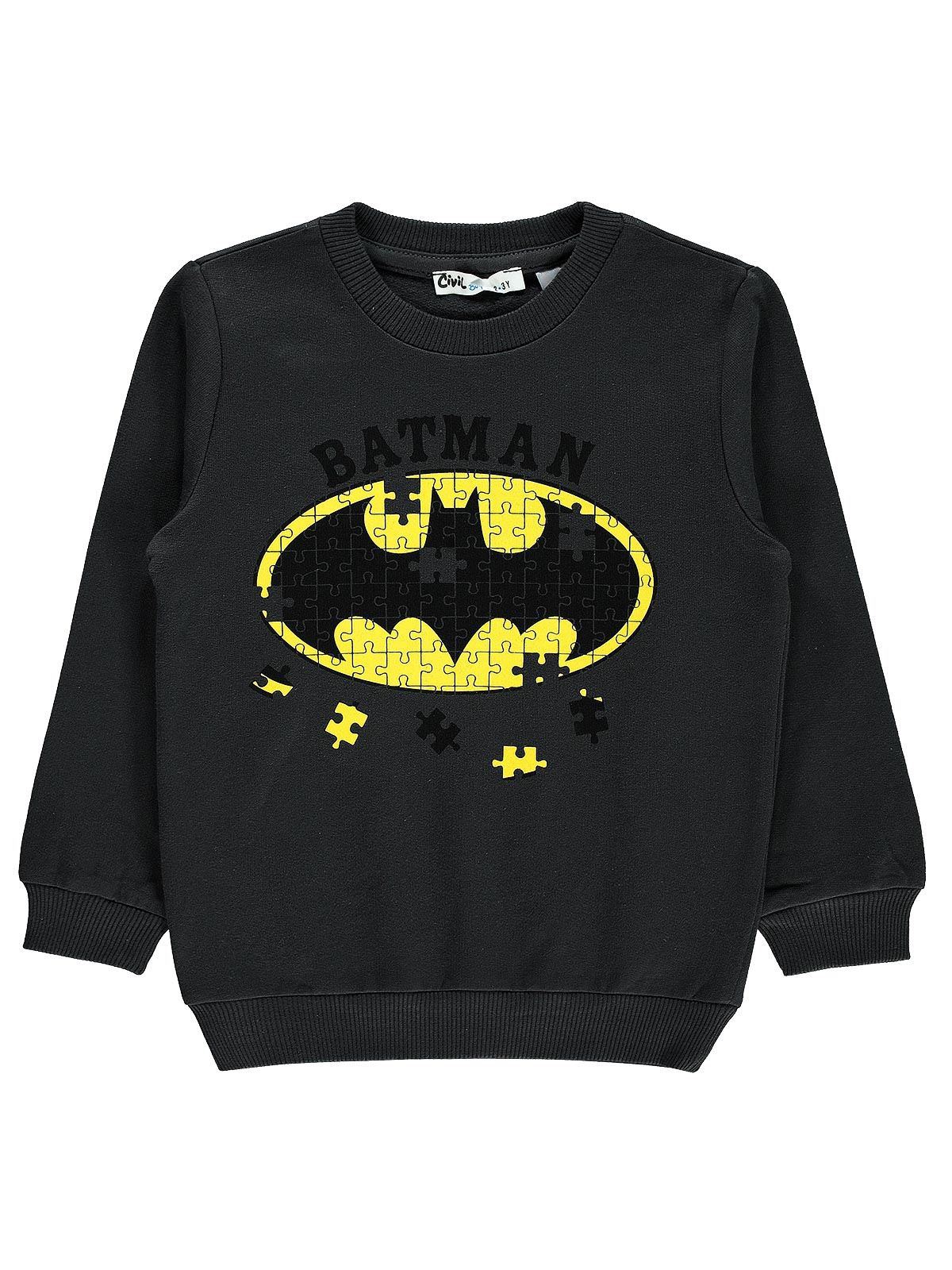 Batman Erkek Çocuk Sweatshirt 2-5 Yaş Antrasit
