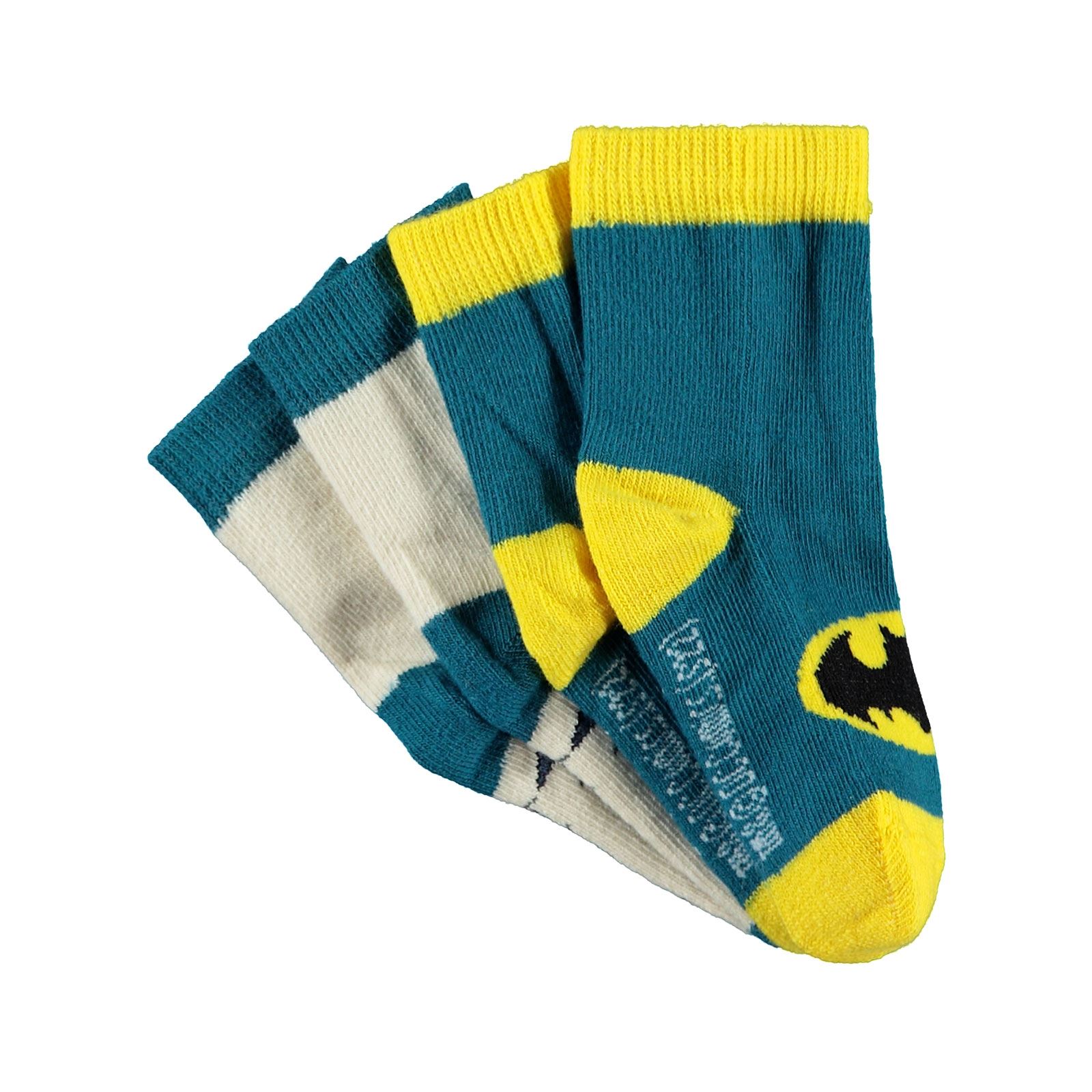 Batman Erkek Bebek 2'li Çorap Set 0-24 Ay Petrol