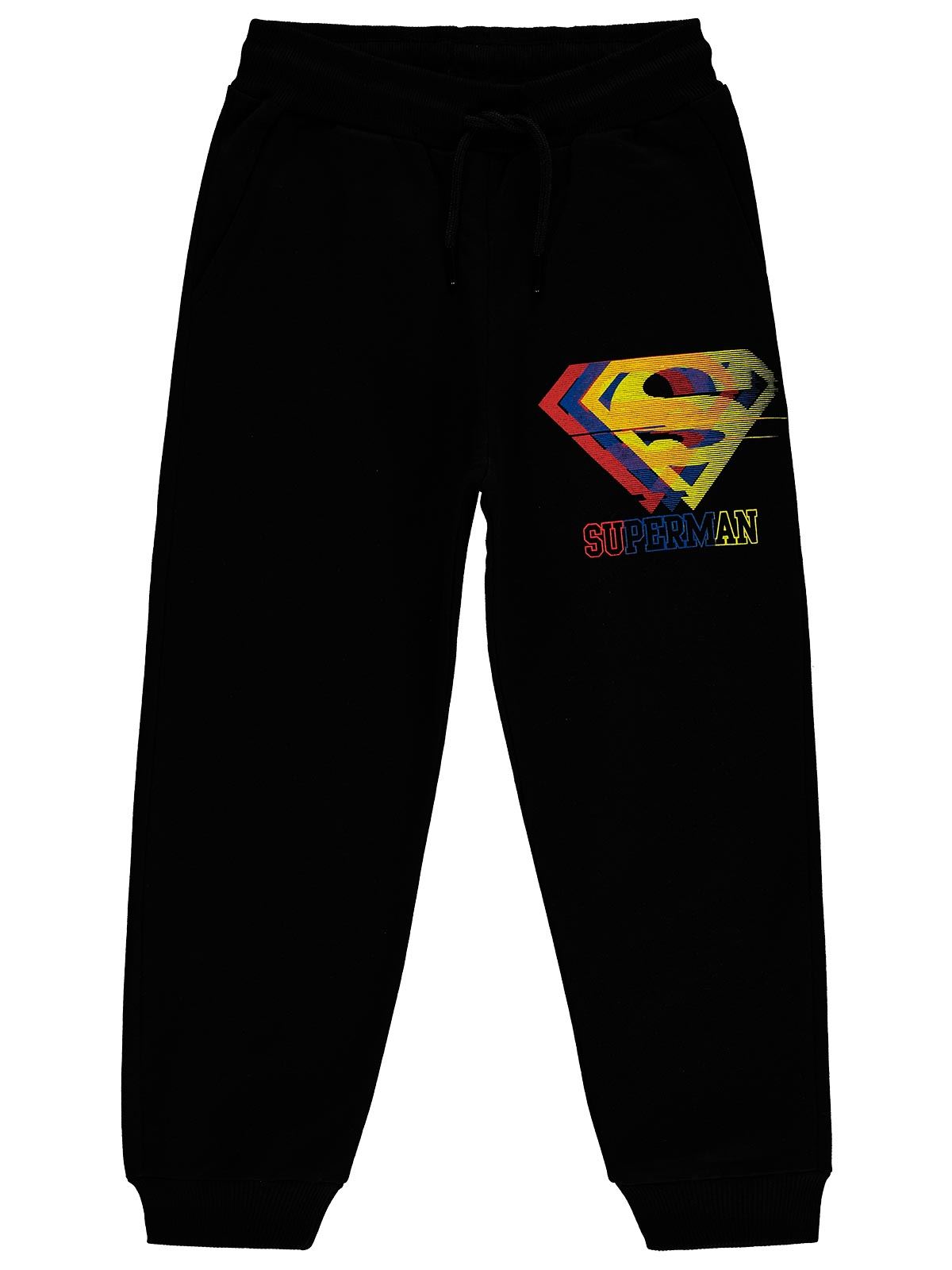 Superman Erkek Çocuk Eşofman Altı 6-9 Yaş Siyah
