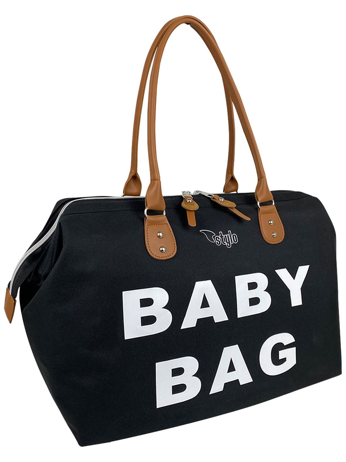 Stylo Baby Bag Anne Bebek Bakım Çantası Siyah-Beyaz