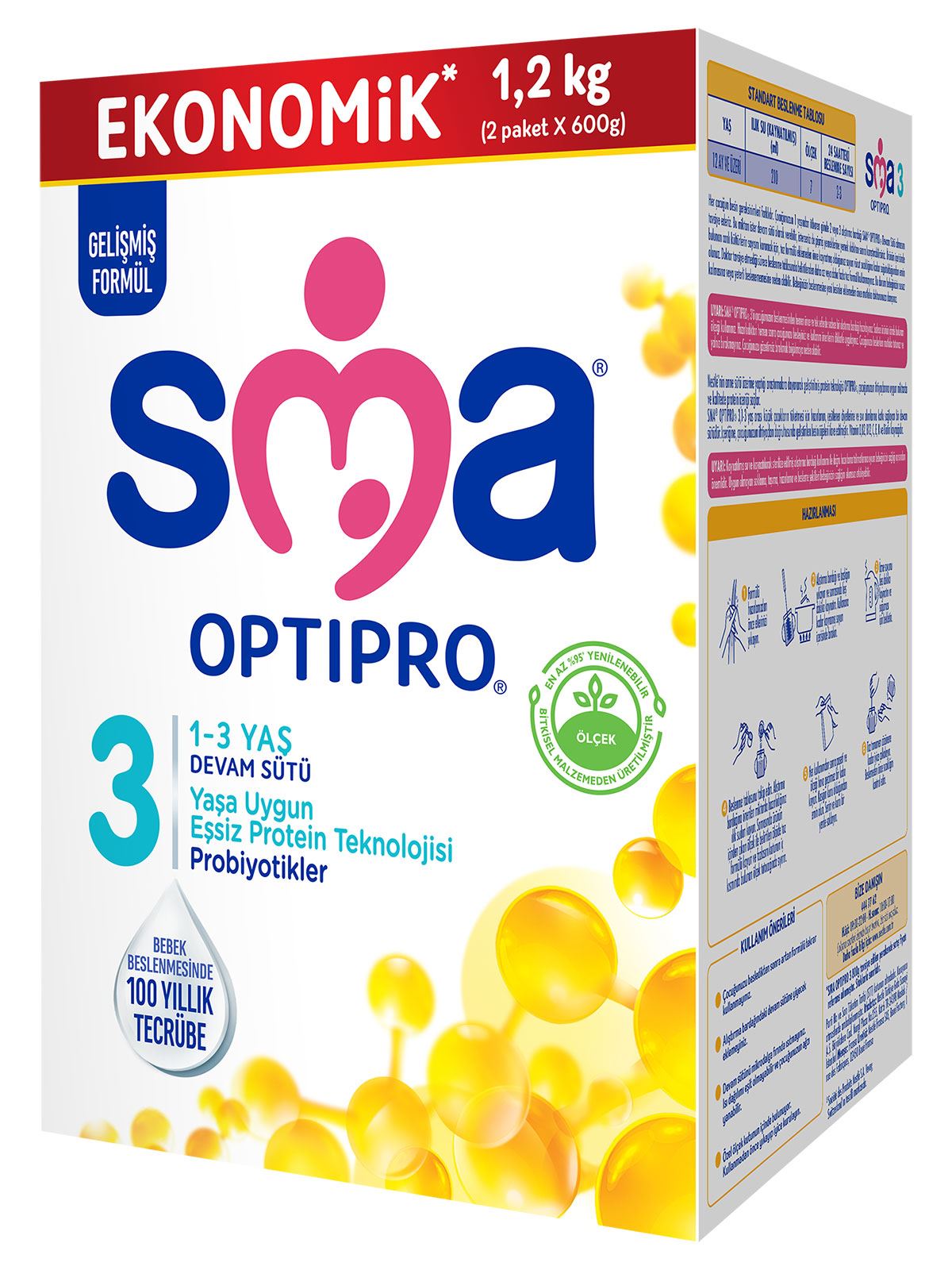 Sma Optıpro 3 Devam Sütü 1-3 Yaş (2x600) 1,2 kg