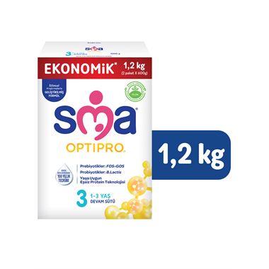 Sma Optıpro 3 Devam Sütü 1-3 Yaş (2x600) 1,2 kg 
