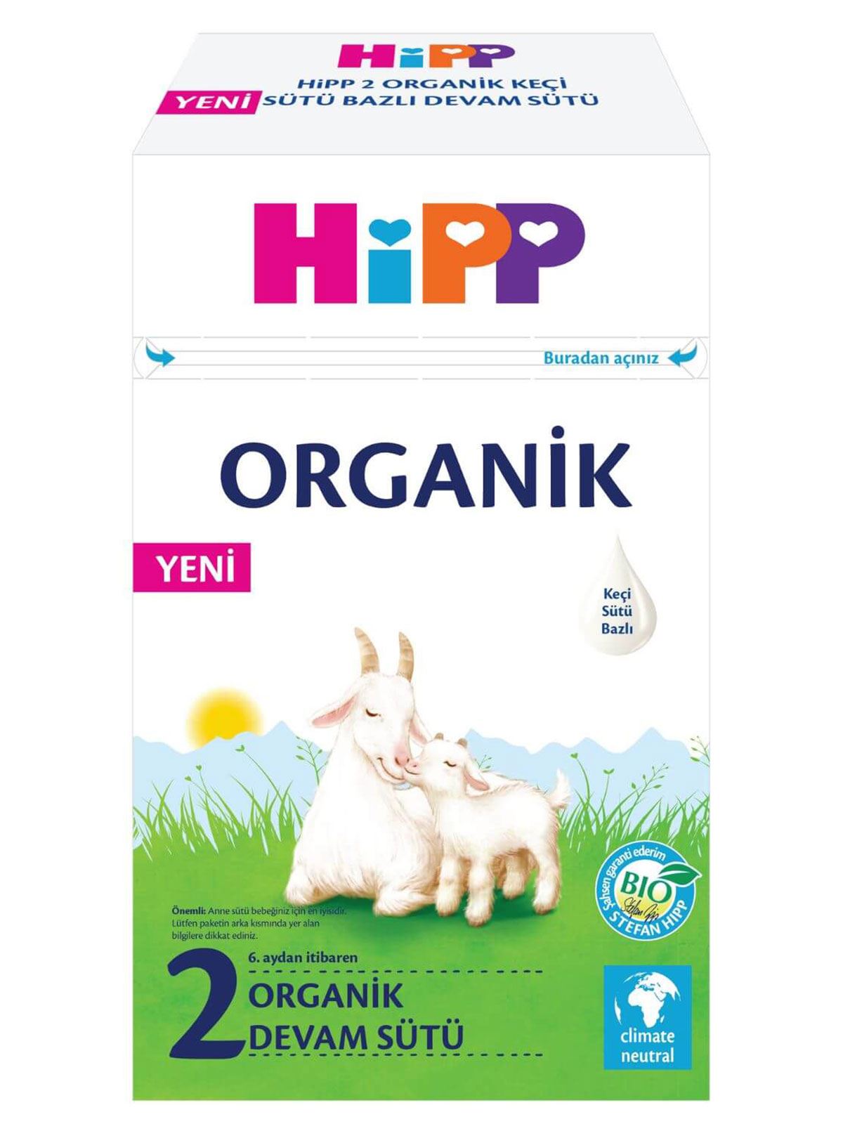 HiPP 2 Organik Keçi Sütü Bazlı Devam Sütü 400 gr