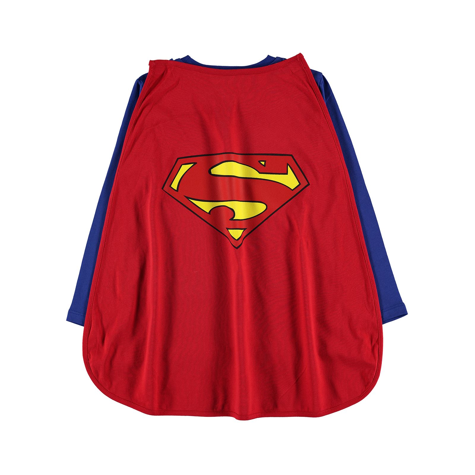 Superman Erkek Çocuk Pelerinli Sweatshirt  6-9 Yaş Saks Mavisi