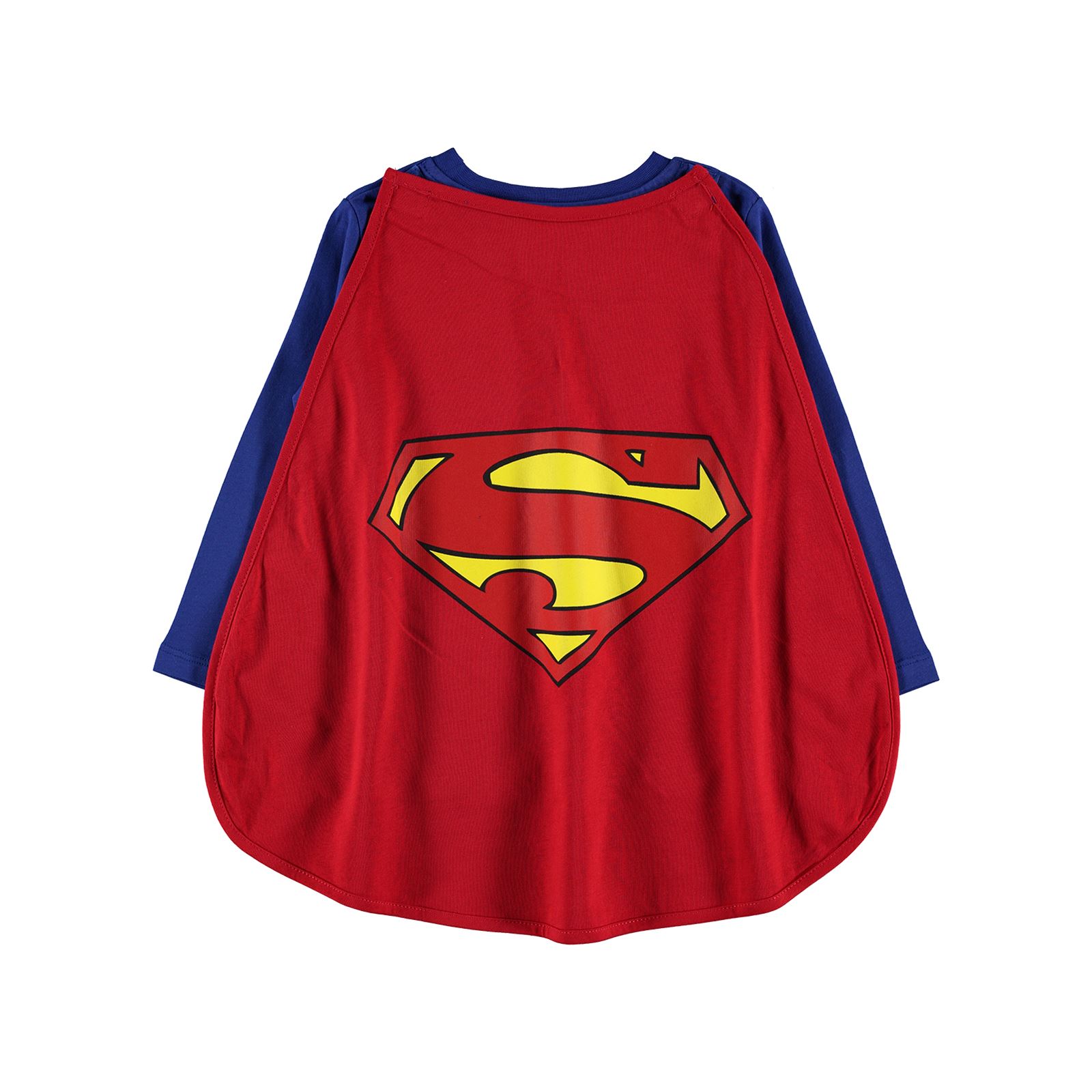 Superman Erkek Çocuk Pelerinli Sweatshirt 2-5 Yaş Saks Mavisi