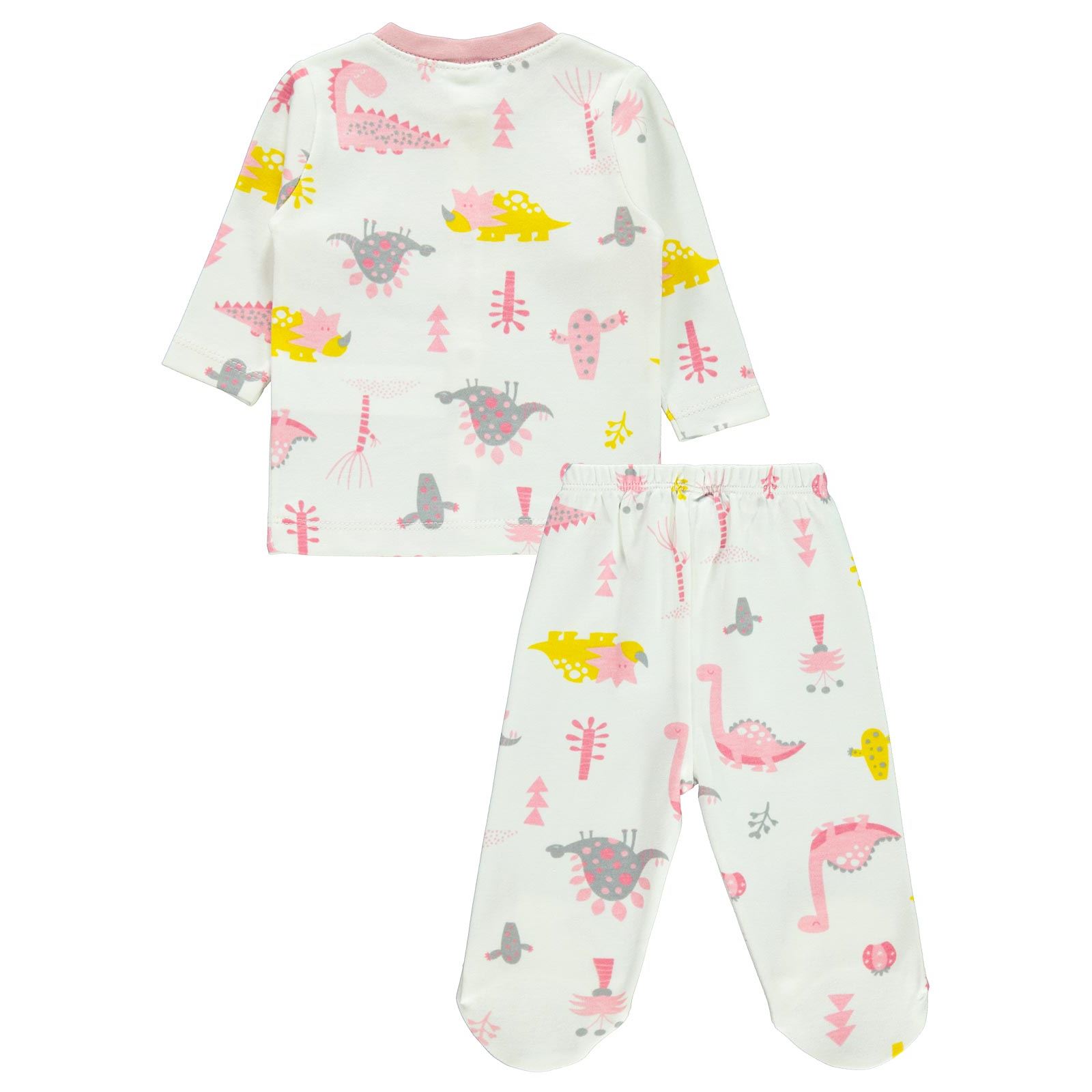 Civil Baby Kız Bebek Pijama Takımı 1-6 Ay Pudra