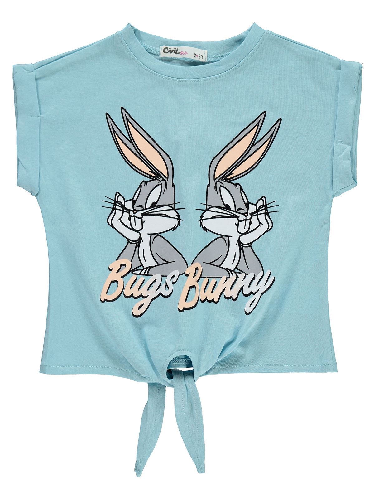 Bugs Bunny Kız Çocuk Tişört 2-5 Yaş Mavi
