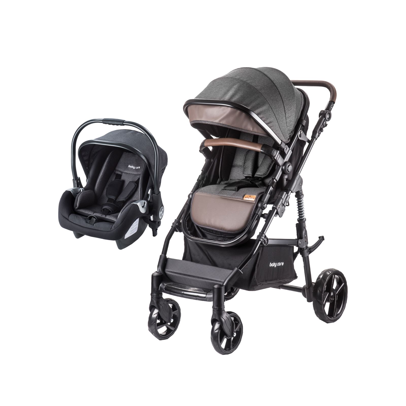 Babycare Bora Cross Travel Sistem Bebek Arabası Siyah-Kahve
