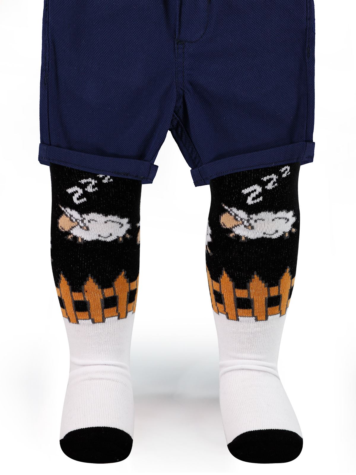 Civil Baby Erkek Bebek Külotlu Çorap 0-12 Ay Siyah