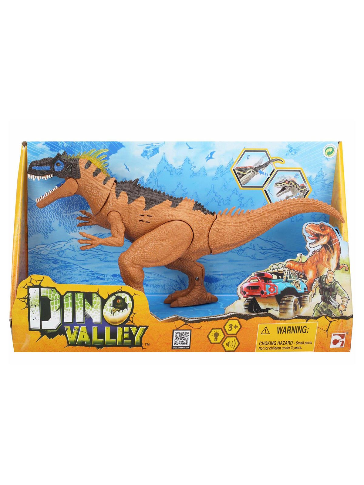 Sunman Dino Valley Sesli ve Işıklı Dinozor Seti Kahverengi