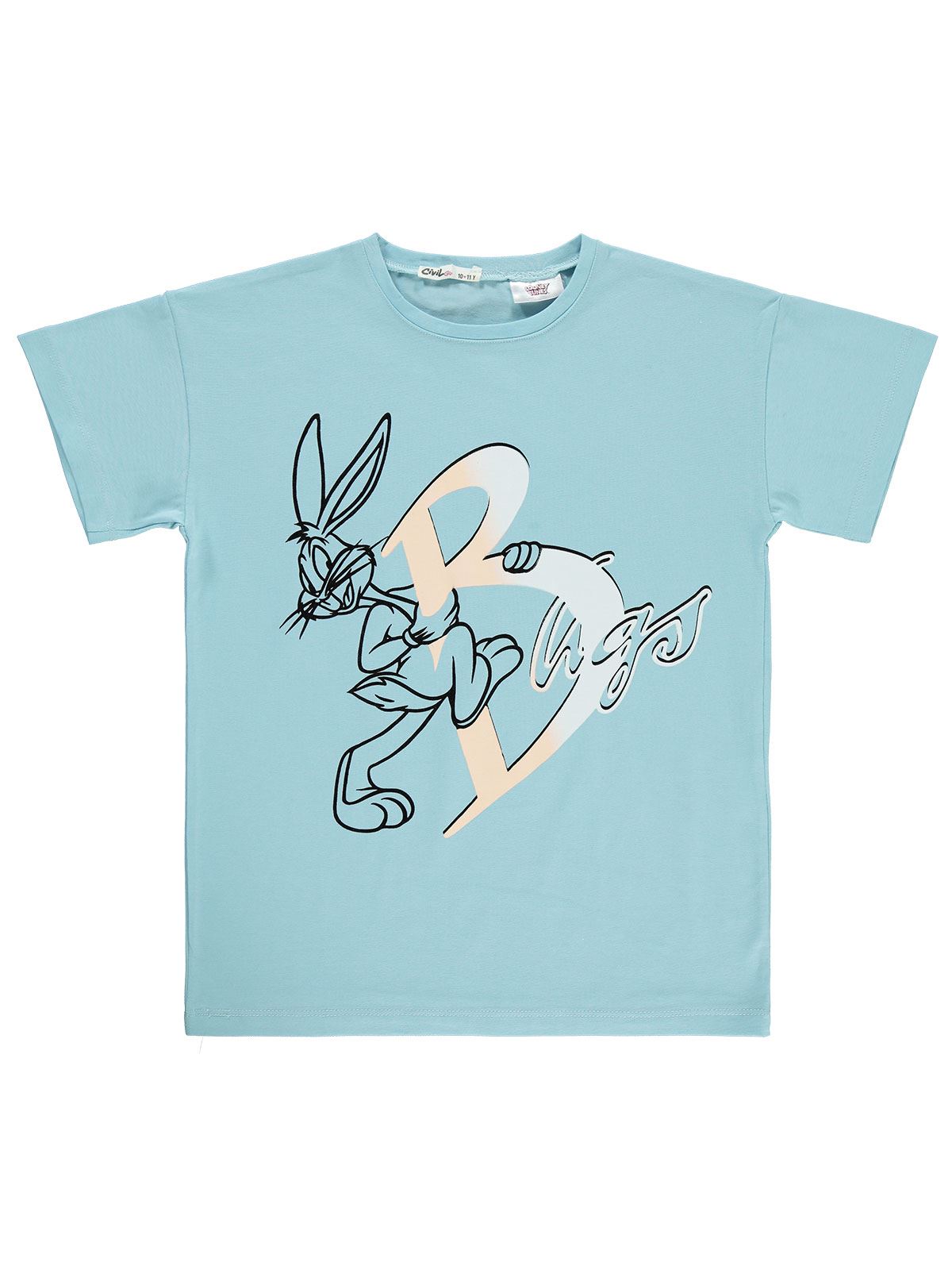 Bugs Bunny Kız Çocuk Tişört 10-13 Yaş Mavi