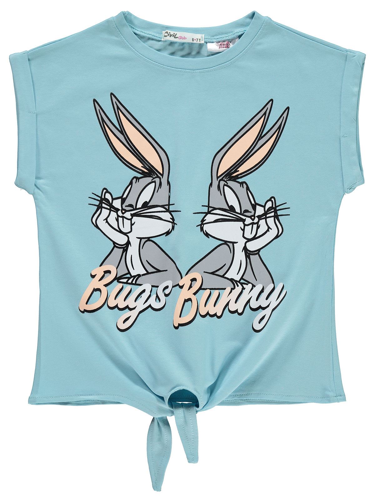 Bugs Bunny Kız Çocuk Tişört 6-9 Yaş Mavi