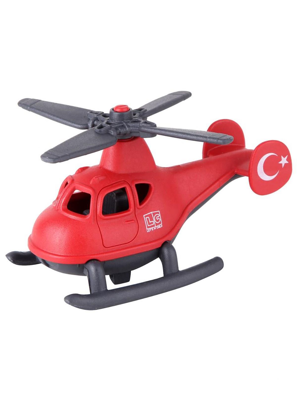 Let's Be Child Minik Helikopter Tekli Kırmızı