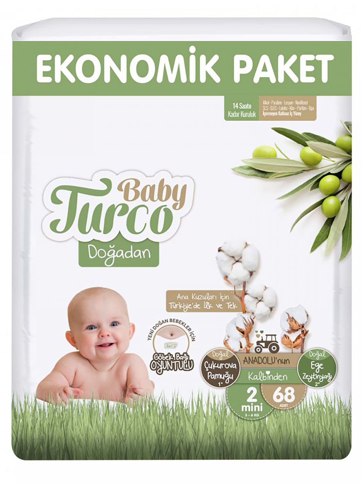 Baby Turco Doğadan Eco 2 Mini 68 Adet