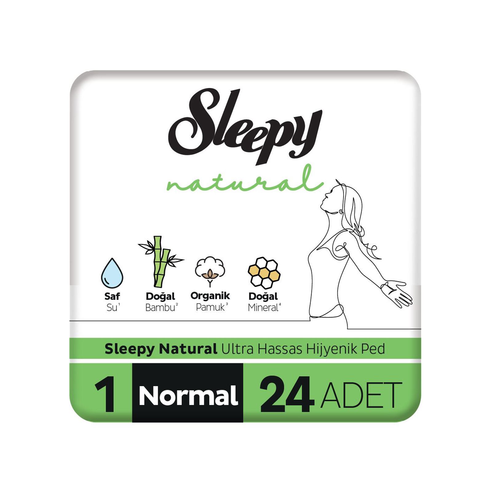Sleepy NaturalUltra Hassas Hijyenik Normal Ped (24 Adet)