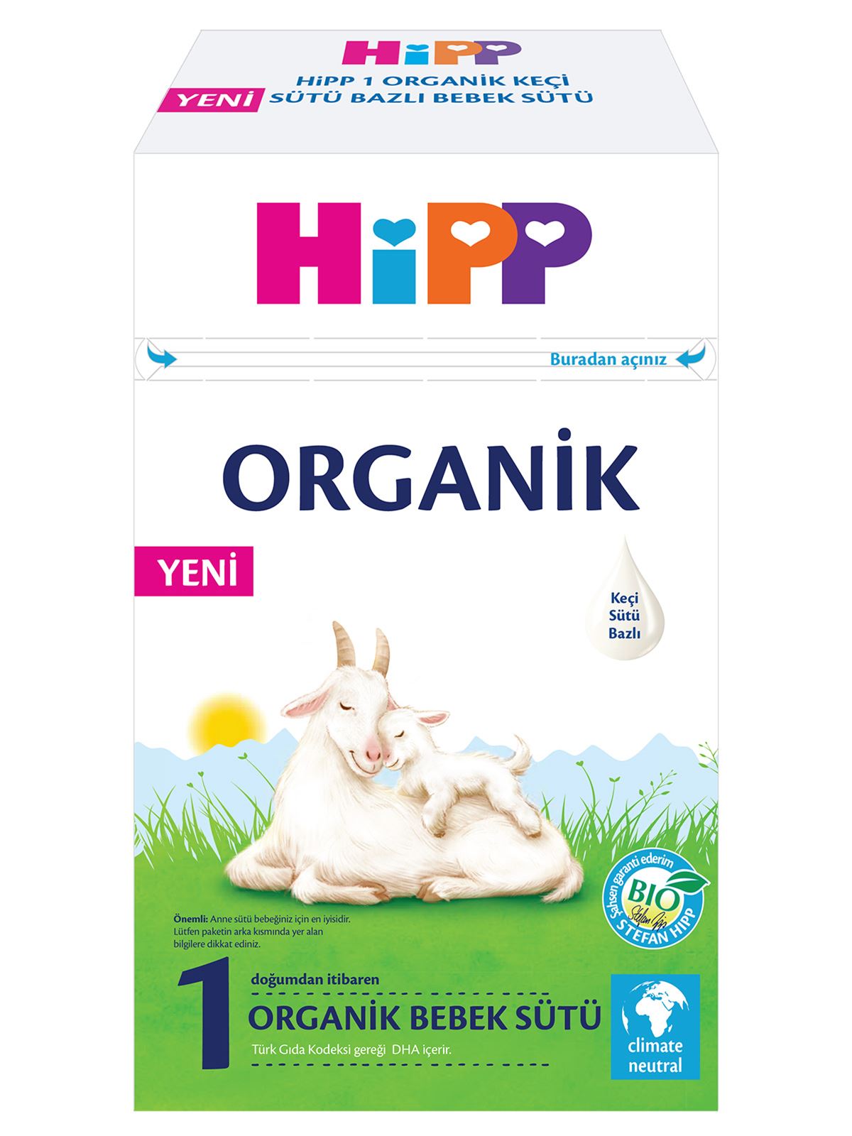 HiPP 1 Organik Keçi Sütü  Bazlı Bebek Sütü 400 gr