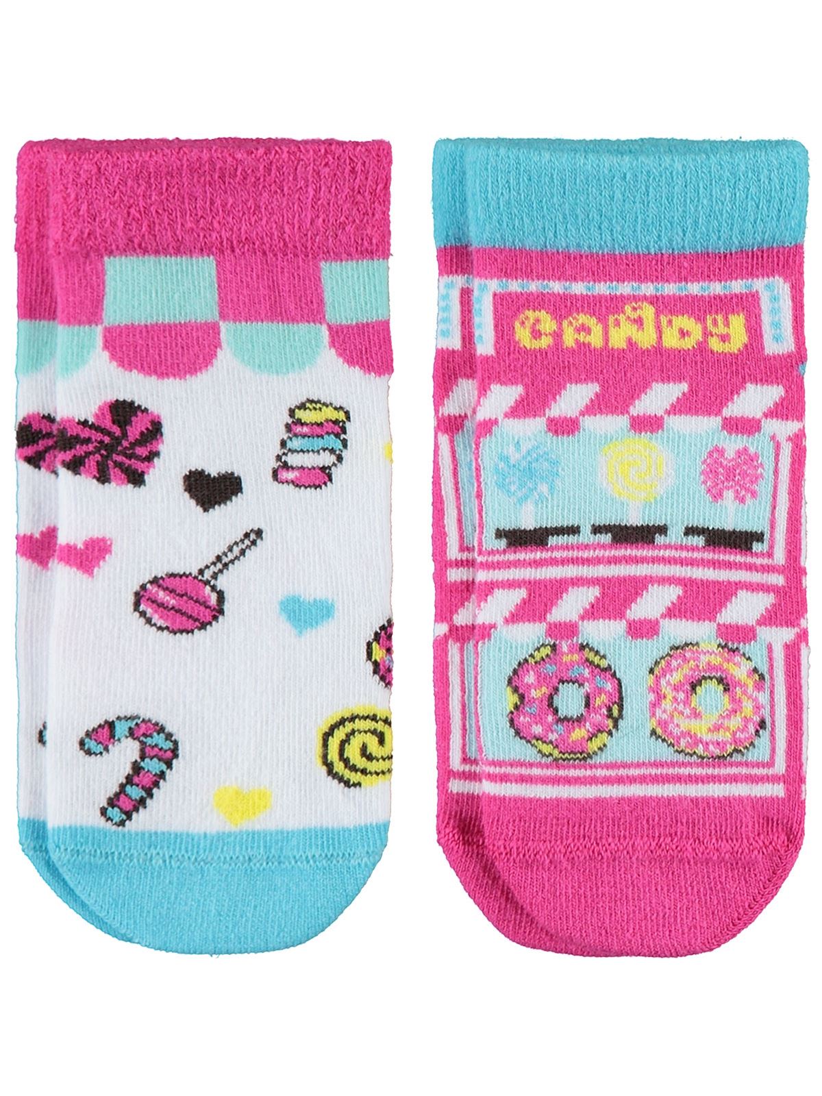 Civil Socks Kız Çocuk 2'li Patik Çorap Set 3-11 Yaş Fuşya