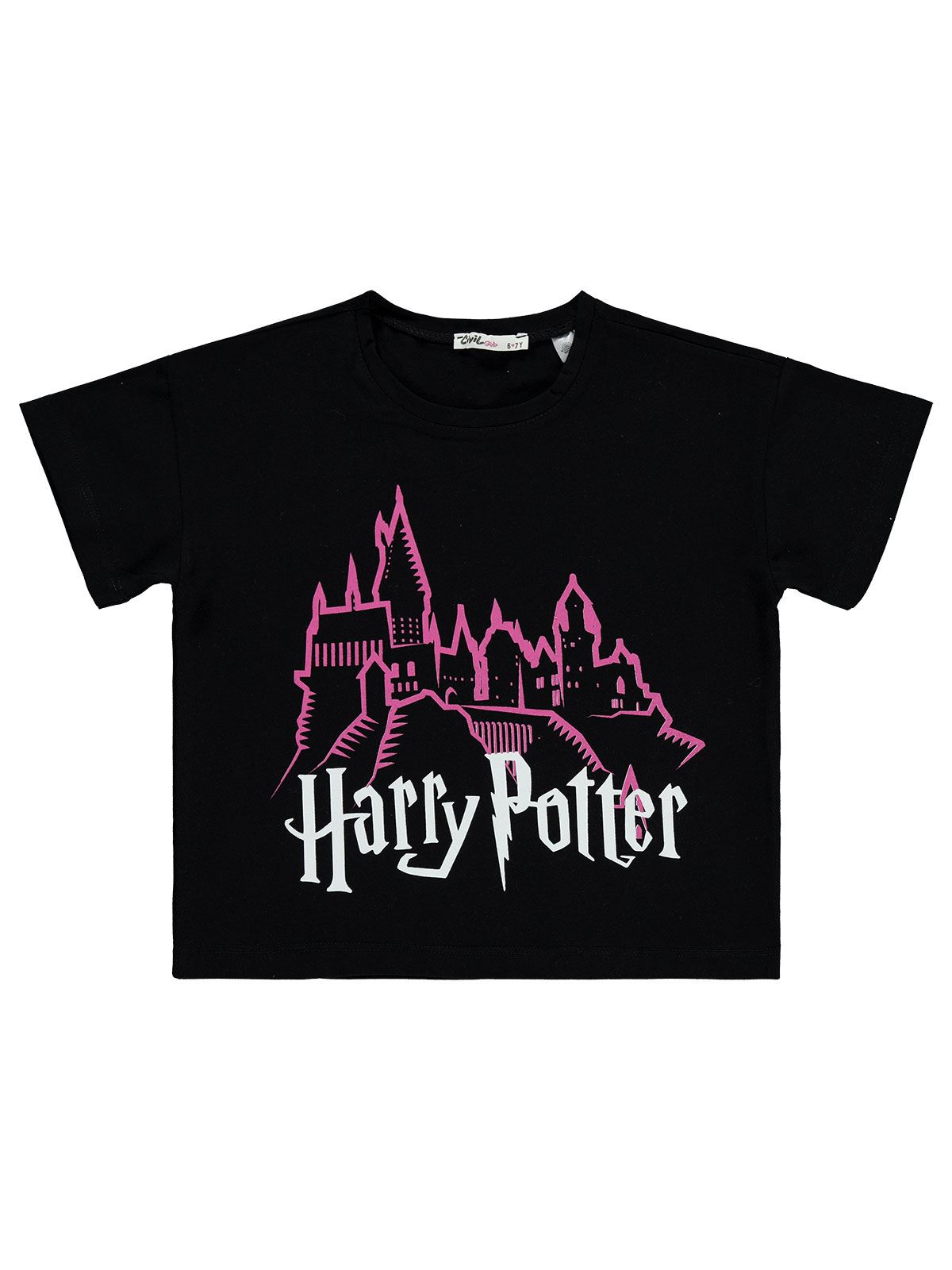 Harry Potter Kız Çocuk Tişört 6-9 Yaş Siyah