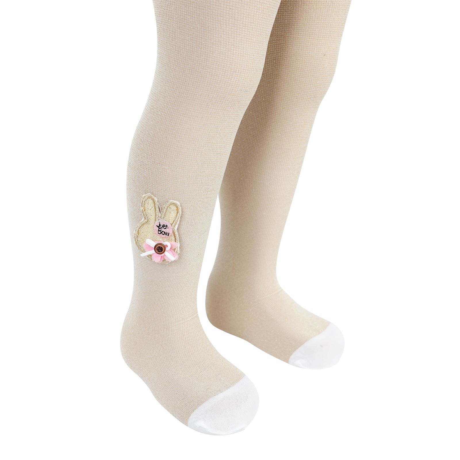 Katamino Kız Çocuk Taçlı Külotlu Çorap 1-7 Yaş Sarı