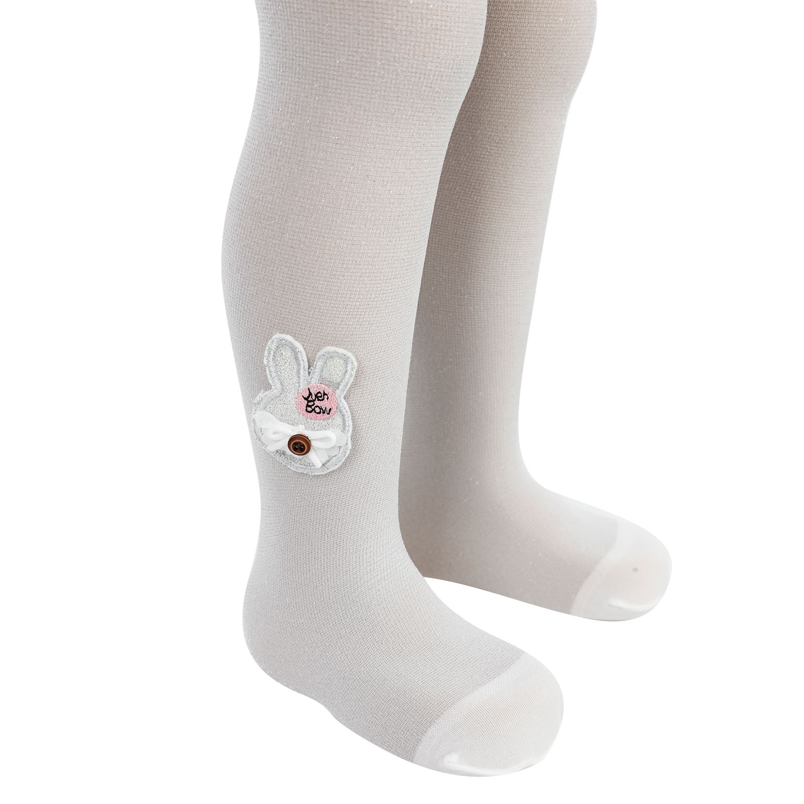 Katamino Kız Çocuk Taçlı Külotlu Çorap 1-7 Yaş Gri
