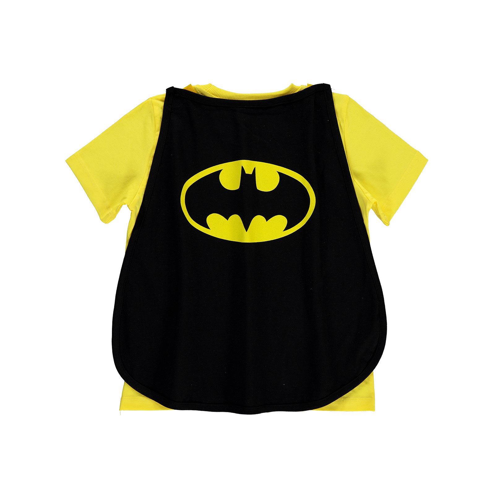 Batman Erkek Çocuk Pelerinli Tişört 6-9 Yaş Sarı