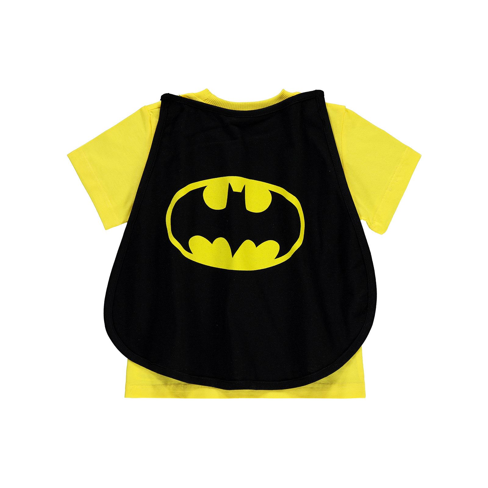 Batman Erkek Çocuk Pelerinli Tişört 2-5 Yaş Sarı