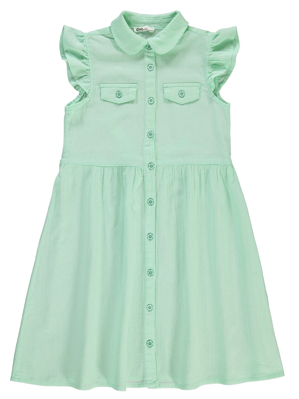Civil Girls Kız Çocuk Elbise 10-13 Yaş Mint Yeşili