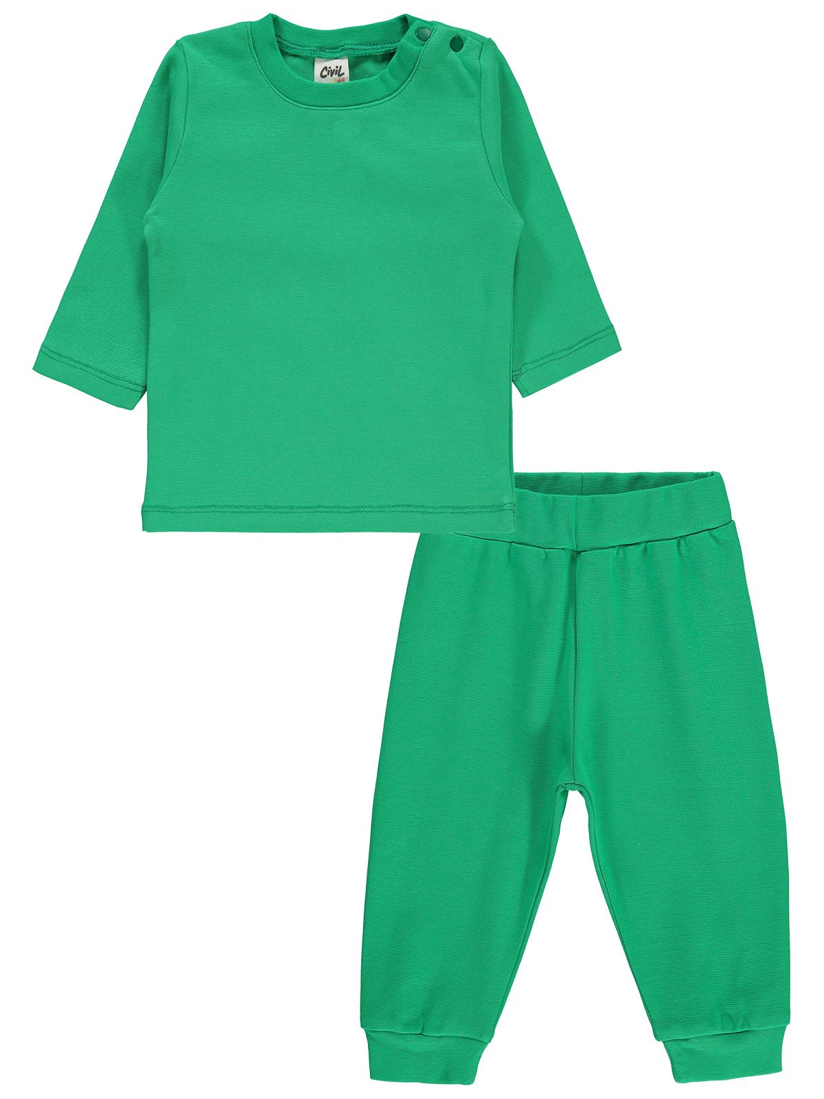 Civil Baby Bebek Pijama Takımı 6-18 Ay Koyu Yeşil