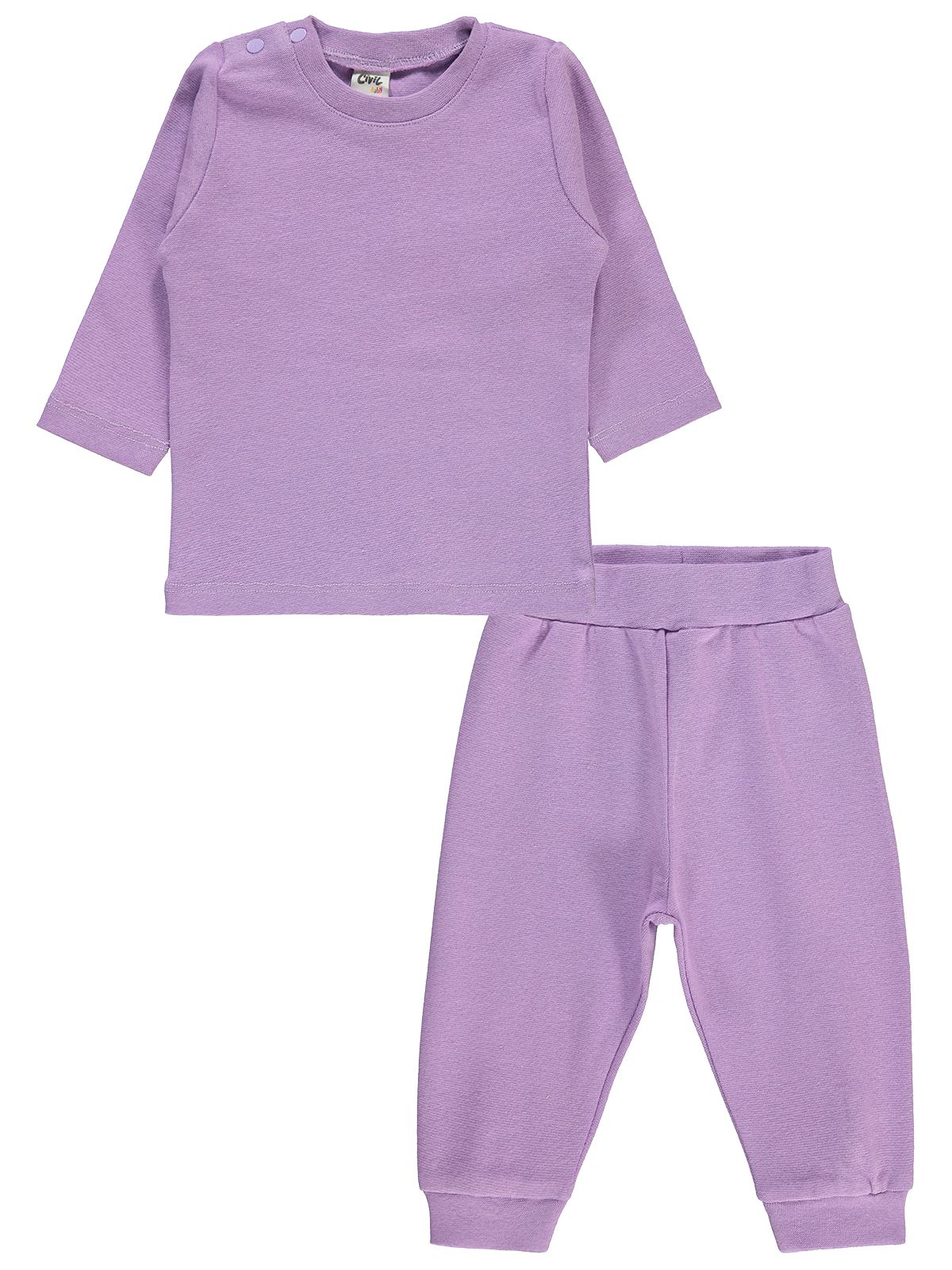 Civil Baby Bebek Pijama Takımı 6-18 Ay Lila