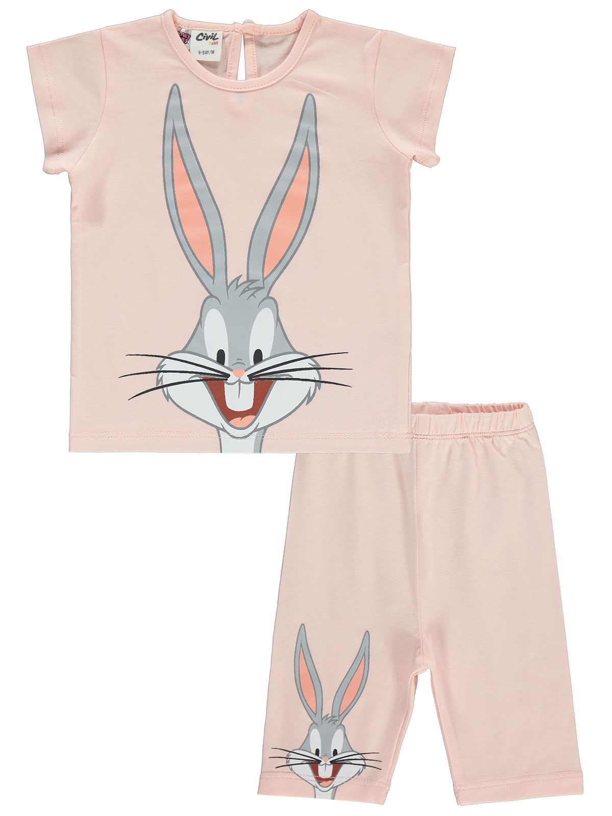 Bugs Bunny Kız Bebek Takım 6-18 Ay Açık Somon