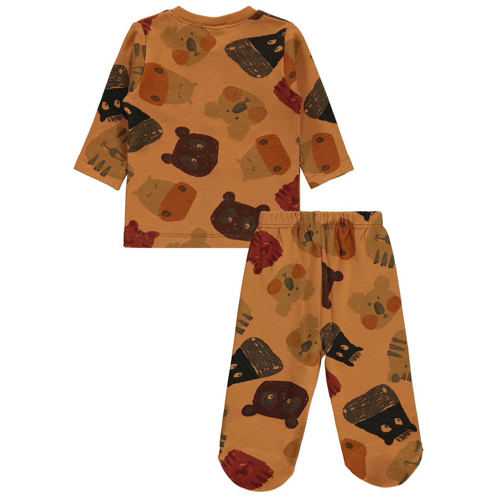 Civil Baby Erkek Bebek Pijama Takımı 1-6 Ay Bakır